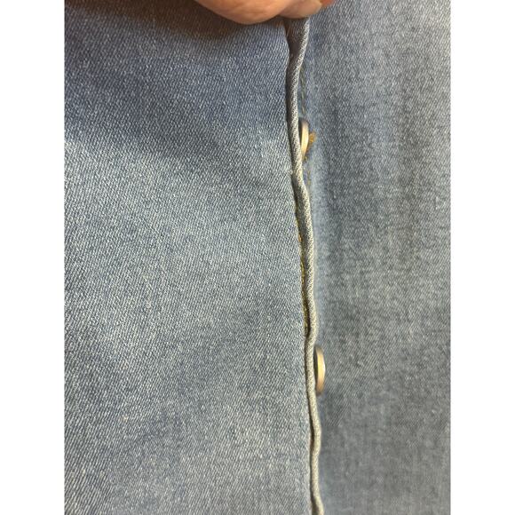 Women's 1XL button down stretchy jean pencil skirt - Picture 3 of 10